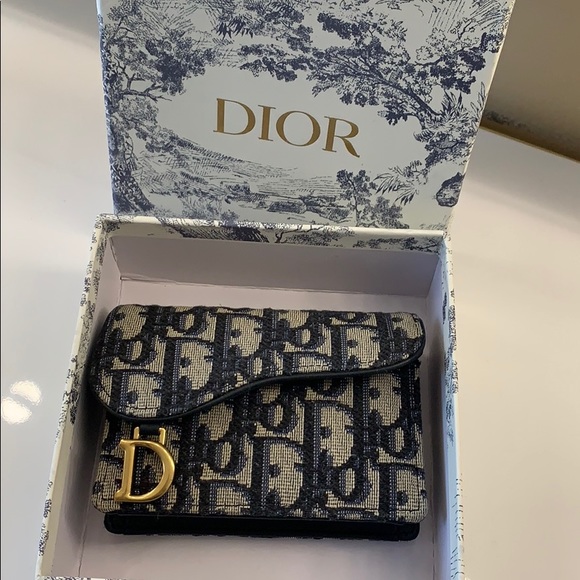dior saddle flap card holder wallet - Picture 4 of 5